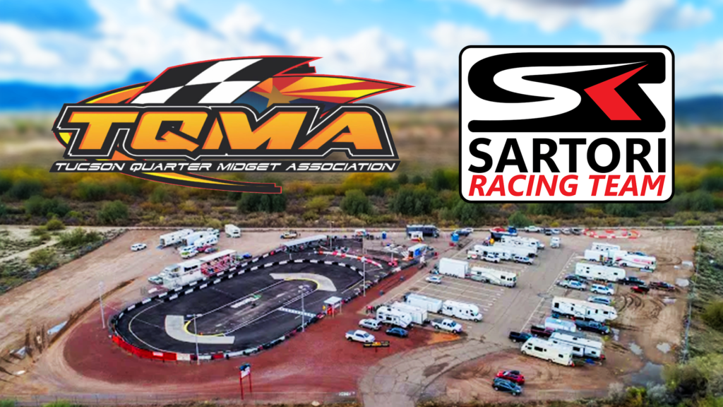 A Banner featuring the TQMA logo and Sartori Racing Team Logo
